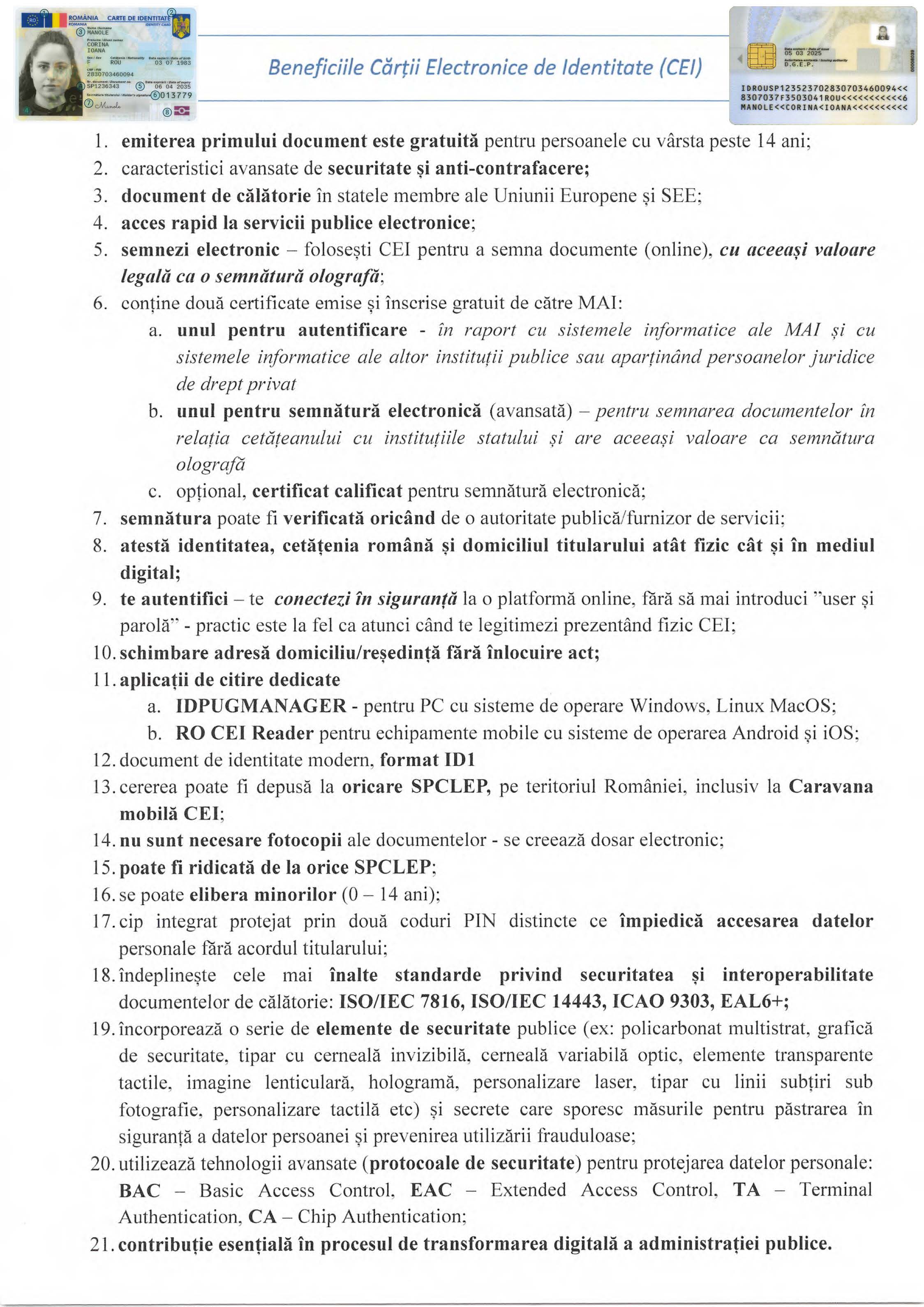Previzualizare document Beneficiile CEI